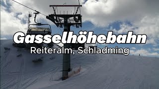 6CLDB Gasselhöhebahn  Reiteralm Schladming  klassische 90er Doppelmayr Sesselbahn 2024 [upl. by Dihaz815]