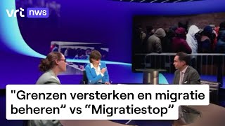 De Moor CDampV en Van Grieken Vlaams Belang debatteren over asiel en migratie [upl. by Gilletta]