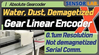 Gear scale absolute linear encoder 01um high resolution Mitsubishi Panasonic BiSS  Gearcoder [upl. by Ennairej106]