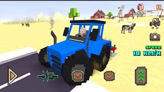 Harvest wheat 🌾 with new machinery  Farming Simulator Blocky Farm [upl. by Netaf997]