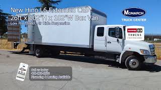 2023 Hino L6 Low Pro Extended Cab 26ft x 102quotH x 102quotW Movers Box Van [upl. by Yenot871]