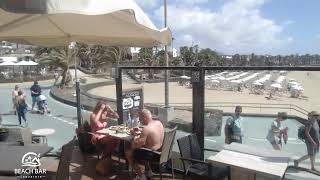 Webcam Lanzarote  Live Stream from the Beachbar in Costa Teguise [upl. by Drawdesemaj]