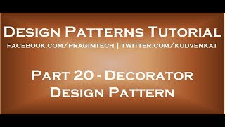 Decorator Design Pattern [upl. by Airotahs]