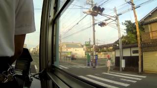 【広角フルHD】阪堺電車の車窓だけ 恵美須町ー我孫子道 Tram view at Osaka downtown Japan [upl. by Oringa268]