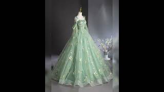 Beautiful gown design from printest green fashiontrends [upl. by Ymrej997]