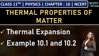 Class 11th Physics  Thermal Expansion  Example 101 and 102  Chapter 10  NCERT [upl. by Obie883]