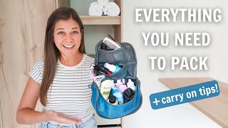 Womens Toiletry Travel Kit  What to Pack  Tips For Carryon Travel [upl. by Htenywg]