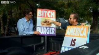 Louis Theroux at Westboro Baptist Church protest  Americas Most Hated Family in Crisis  BBC Two [upl. by Tuesday747]