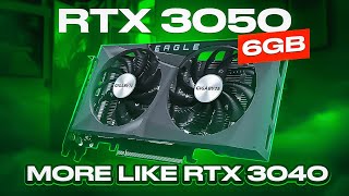 RTX 3050 6GB review More like RTX 3040 [upl. by Nayrbo]