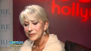 Helen Mirren talks with Access B Bush at CinemaCon 2011 20110331 [upl. by Gile338]