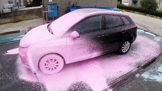 Pink Foam Wash with Nerta Triple Foam Non Contact [upl. by Normie63]