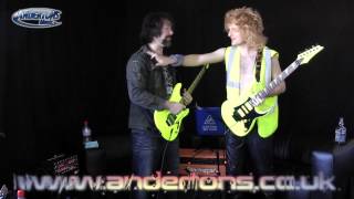 Ibanez 25th Anniversary RG1XXV and S1XXV Fluorescent Guitars [upl. by Anirbus]