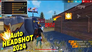 All Weapons 🎯 Auto HEADSHOT 2024 ⚙️👽 Sensitivity Settings ⚡DPI 📱 HudSettings Free Fire [upl. by Blinni]