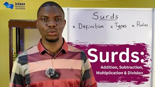 Surds Addition Subtraction Multiplication and Division of Surds [upl. by Yorgerg904]