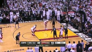 NBA Finals 2013 Game 7 Final minute [upl. by Ecnarolf]