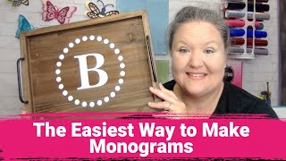 Cricut Monogram Maker The Easy Way to do Monograms [upl. by Kobylak704]