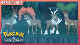 Searching for Sawsbuck  Pokémon Black amp White Rival Destinies  Official Clip [upl. by Aimit]