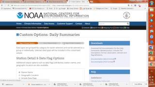 téléchargement des données climatologique via le site de gisncdcnoaagov [upl. by Calandria]