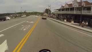 Naples Maine Riding through with the GoPro camera on the Triumph Bonneville [upl. by Ainoet]