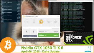 Nicehash Nvidia GTX 1050 Ti April 06 2018 daily payout Update [upl. by Armillia]