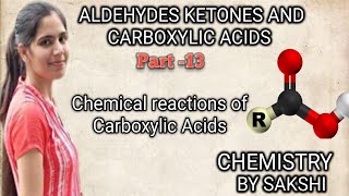 ALDEHYDES KETONES AND CARBOXYLIC ACIDS part 13Class12Chemistry [upl. by Reginald]