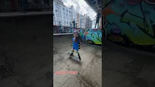 Первые пробы в рампе 🙈skatergirl skateboarding [upl. by Hospers257]