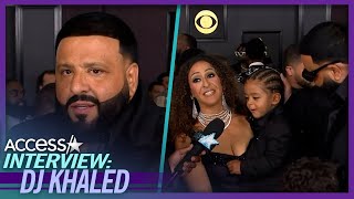 DJ Khaleds Kids Crash His 2023 Grammys Intv [upl. by Arv318]