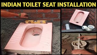 INDIAN TOILET SEAT FITTING  देशी टायलेट सीट फिटिंगjkhouseconstruction8176 [upl. by Aksehcnarf]