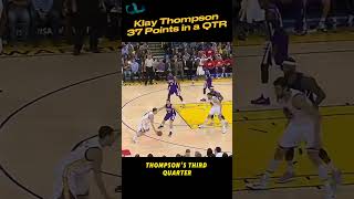 Klay Thompsons Epic 37Point Quarter vs Kings [upl. by Dronel288]