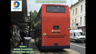 STAGECOACH WEST GLOUCESTER DENNIS TRIDENT VX04 GHU MATSON TO GLOUCESTER SAT 22ND JUNE 2019 [upl. by Muhan]