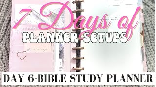 BIBLE STUDY PLANNER  HalfLetter Discbound Notebook Planner  7 Days of Planner Setups Day 6 [upl. by Assiralc]