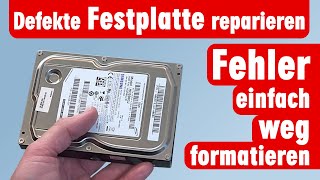 Festplatte reparieren  Defekte einfach wegformatieren  Low Level Format und Chkdsk mit Windows [upl. by Teleya645]