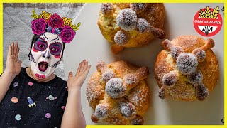 PAN de MUERTO sin gluten 🇲🇽 receta fácil paso a paso [upl. by Laekim]