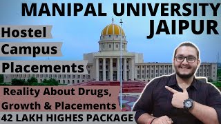 MANIPAL UNIVERSITY JAIPUR🔥 REALITY ABOUT PLACEMENTS DRUGS😱amp ITS GROWTH CAMPUS TOUR  HOSTEL2020 [upl. by Sairtemed]