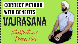 How to do Vajrasana Thunderbolt Pose Benefits amp Precautions of Vajrasana [upl. by Haiasi]