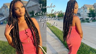 HOT Summer STYLE Large X LONG Passion Twists  Ft Freetress Extra Long Water Wave  Vanity Vlogs [upl. by Morie365]