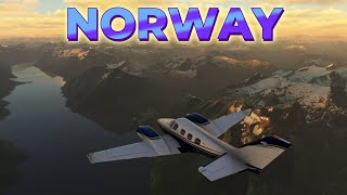 Scenic flight in Norway  Piston Duke by Black Square [upl. by Snodgrass721]