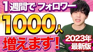 【最新版】1週間でインスタのフォロワーを1000人増やす必勝法 [upl. by Weidner]