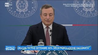 Draghi quotSi a obbligo vaccinale e terza dosequot  Estate in Diretta 02092021 [upl. by Solracesoj687]