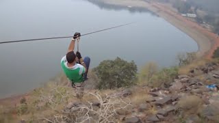 Zipline Flying fox at Bhopal Kerwa Dam [upl. by Danice]