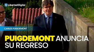 Puigdemont anuncia que ha iniciado su regreso a Cataluña [upl. by Oluap]