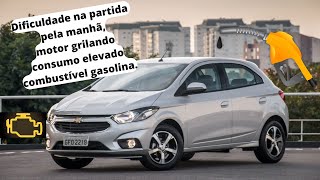 Onix dificuldade na partida não reconhece o combustível motor grilando consumo elevado [upl. by Largent]