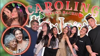 CHRISTMAS CAROLING 🎄Giving back ❤️  Criza Taa [upl. by Naillil]