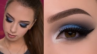 Dramatic Blue Smokey Eye Makeup Tutorial [upl. by Ediva818]