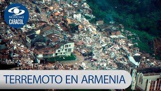 Veinte años del terremoto en Armenia sobrevivientes recogen sus pasos  Noticias Caracol [upl. by Yelahc690]