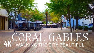 Coral Gables Miami Walking Tour 4K  Miracle Mile amp Giralda [upl. by Airb]