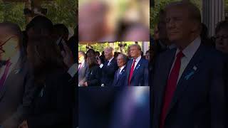 Biden Harris Trump and Vance attended 911 observances in New York [upl. by Kinnon]