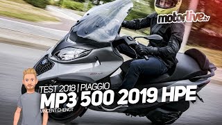 PIAGGIO MP3 500 HPE  TEST 2018 [upl. by Francklin961]