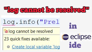 How to resolve quotlog cannot be resolvedquot error in Lombok library  Java Inspires [upl. by Ihcas]