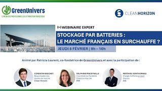 Webinaire  Le stockage par batteries  le marché français en surchauffe [upl. by Socin]